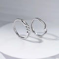 Romantic Simple Cross Couple Ring for Wedding Jewelry Valentine's Day Gift Open Adjustable Ring
