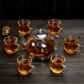 1000ml Heat Resistant Blooming Thermal Borosilicate Glass Teapot