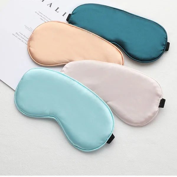 Same Color Same Edge Silk Shade Eye Mask Sleep Solid Color Eye Mask Sleep Breathable Adult Adjustable Eye Mask