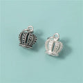 Retro Fine 3D Sterling Silver 925 Crown Charm Pendants for Diy Jewelry Making Accessories