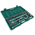 32-Piece Cr--V Steel Adjustable Hand Spanner Ratchet Wrenches Tool Box Set Sockets Hard Case OEM Customization Easy Carry for