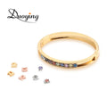 DIY Personalized Name Custom Slider Zirconia Charms Birthstone Bangles