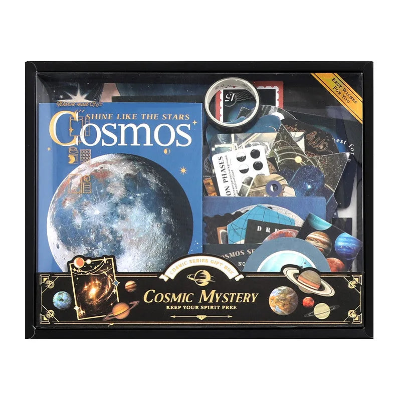 154 Sheets Per Pack Retro Gift Set Cosmic Series Warm Send Handbook Large Capacity Bottom Decoration