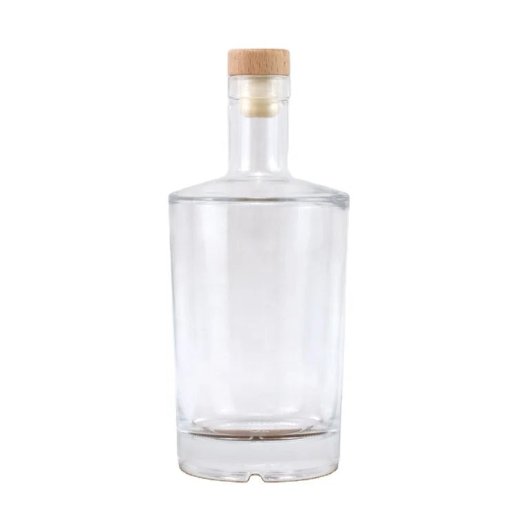 Wholesale Gin Vodka Empty Clear 100ml 500ml 750ml Glass Liquor Bottle