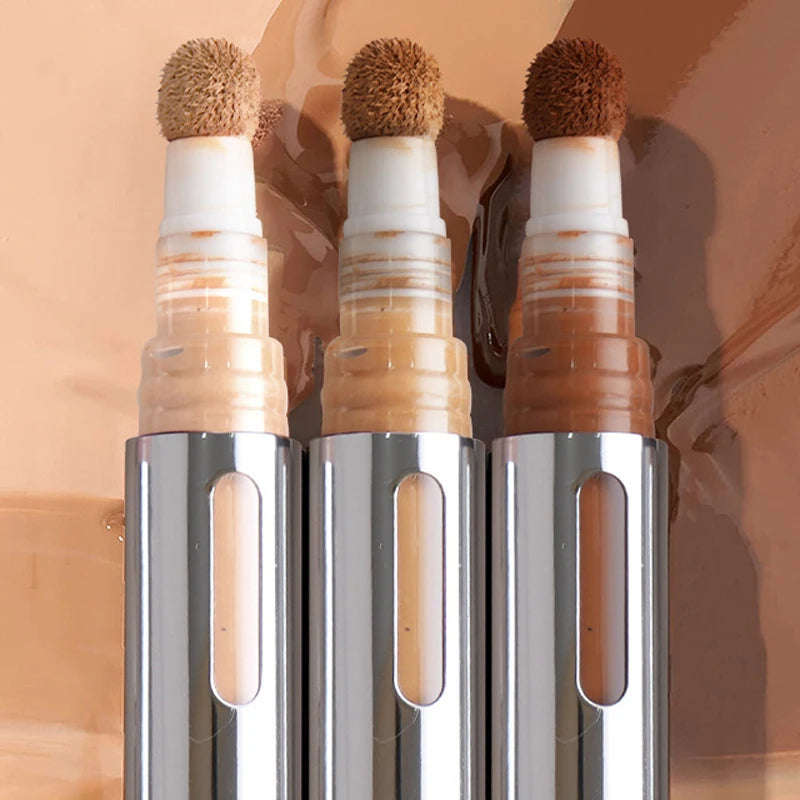 Matte Mineral Concealer with Whitening Feature Private Label Pink Makeup Foundation Cream Click Pen Tube and Brush