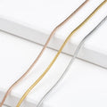 Wholesale 0.9mm 1.2mm Round Snake Chain Silver Gold Stainless Steel Chain Necklace Snake Chain Necklace Choker for Men and Women
