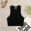 Wholesale Solid Color Threaded Sleeveless T-shirt Bra Vest Women Pure Nylon tank Top High Quality Casual Wear MegaBDM