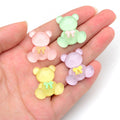 JUNAO 1000pcs Flat Back Cabochon Mix Color Bear Ornament Rhinestone Resin Charms Hair Pin Accessories DIY Phone Case Crafts