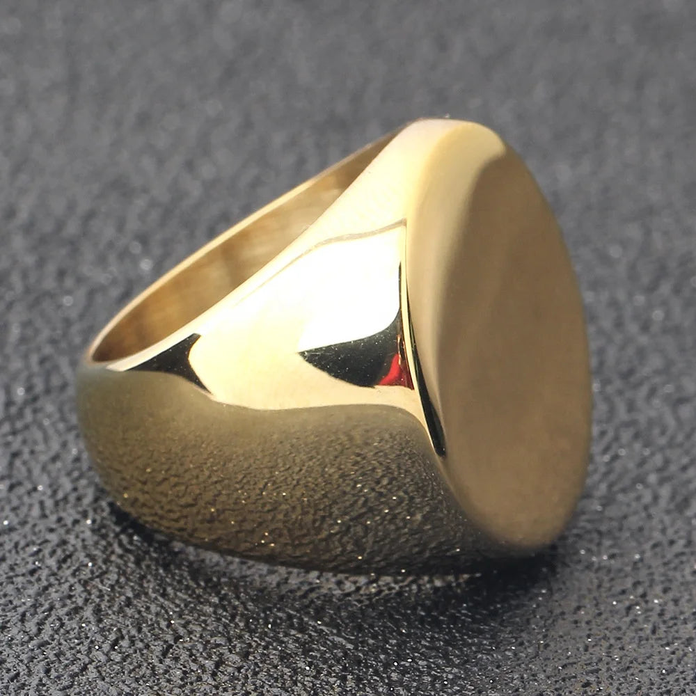 MECYLIFE Personalized Jewelry Round Signet Ring Men's Fashion DIY Sublimation Jewelry Rings