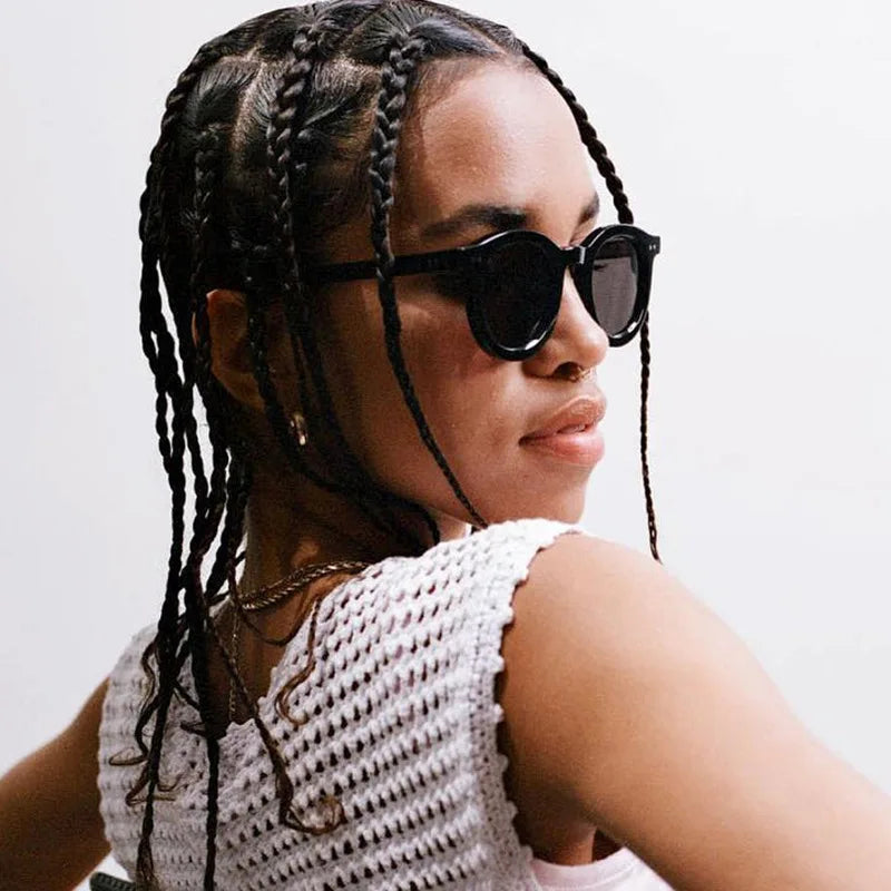 European American Retro Style Fashion Sunglasses for Women UV400 Lens Frame New Trendy Sunscreen Glasses