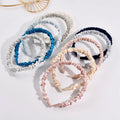 B.PHNE Wholesale Fashion Girls Hair Accessories Solid Color Silk Satin Thin Headbands Ruffle Hairbands for Women Girls