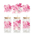 Factory Custom UV for Cup Wraps & Sticker Decals 16oz Valentine's Designs Reusable Waterproof Durable Eco-Friendly Ready Ship