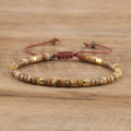 Hot Selling 2 X 4mm Natural Semi-precious Stone Beaded Bracelet Adjustable Handcrafted Healing Crystal Bracelet Fashion Jewelry