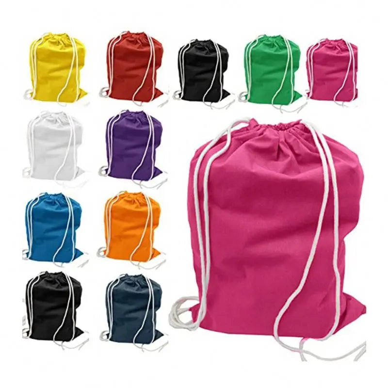 Best Price Print Logo Large Packing Pouch Packaging Polyester Custom Personalized Organic Canvas Cotton Drawstring Dust Bag