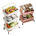 Multi-layer Kitchen Storage Racks Rotating Shelf Vegetable Basket Fruit Organizer with Wheels