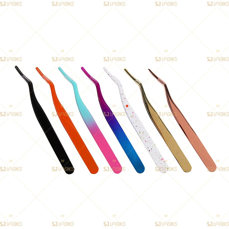 Premium Quality Stainless Steel Pointed Lash Tweezers for Fake Eyelashes with Custom Logo-Precision Anti-sticky Design