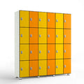 Factory Supplied Top Quality 4 Tier Yellow Metal Assembled Employee Storage Lockers for Sale