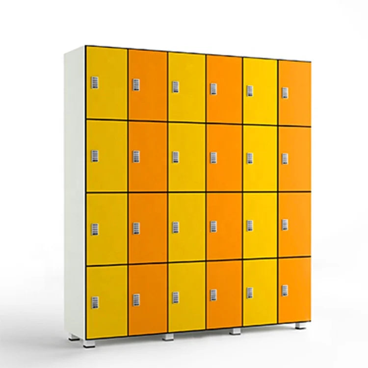 Factory Supplied Top Quality 4 Tier Yellow Metal Assembled Employee Storage Lockers for Sale