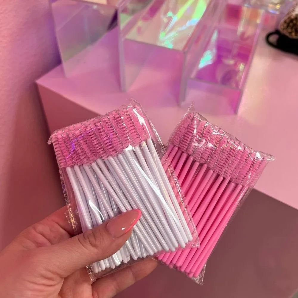 Disposable Mascara Wand Lash Cleaning Brush Eyelash Lash Extension Tech Supplies Micro Brushes Lash Brush and Spoolies