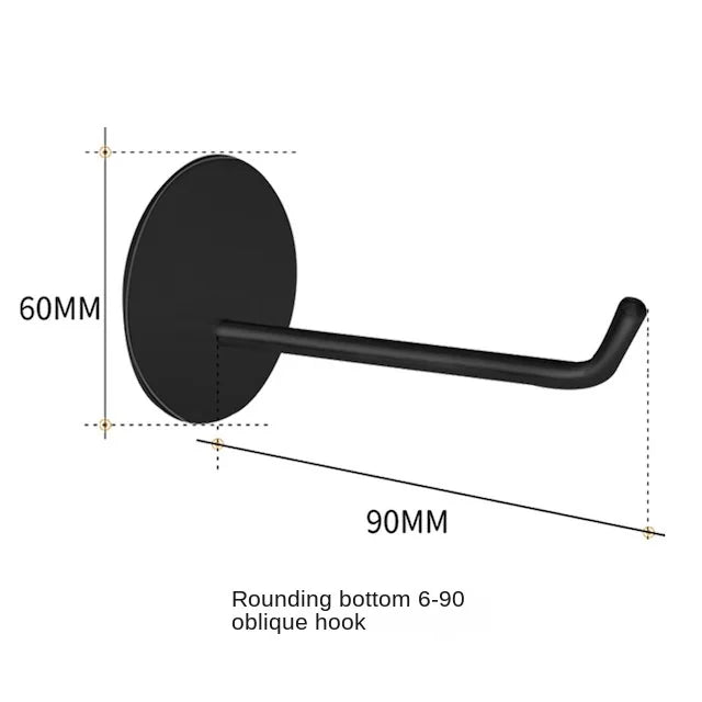 CUSTOM Kitchen Bathroom Removable (XL) Wall Hooks No Drilling Rustproof Round Metal Adhesive Hooks