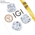 HPHT CVT Lab-Grown Polished Cushion Cut Fancy Shape 1ct Diamond VSI/VS2 Clarity IGI Certified Starsgem Jewelry Maker Factory