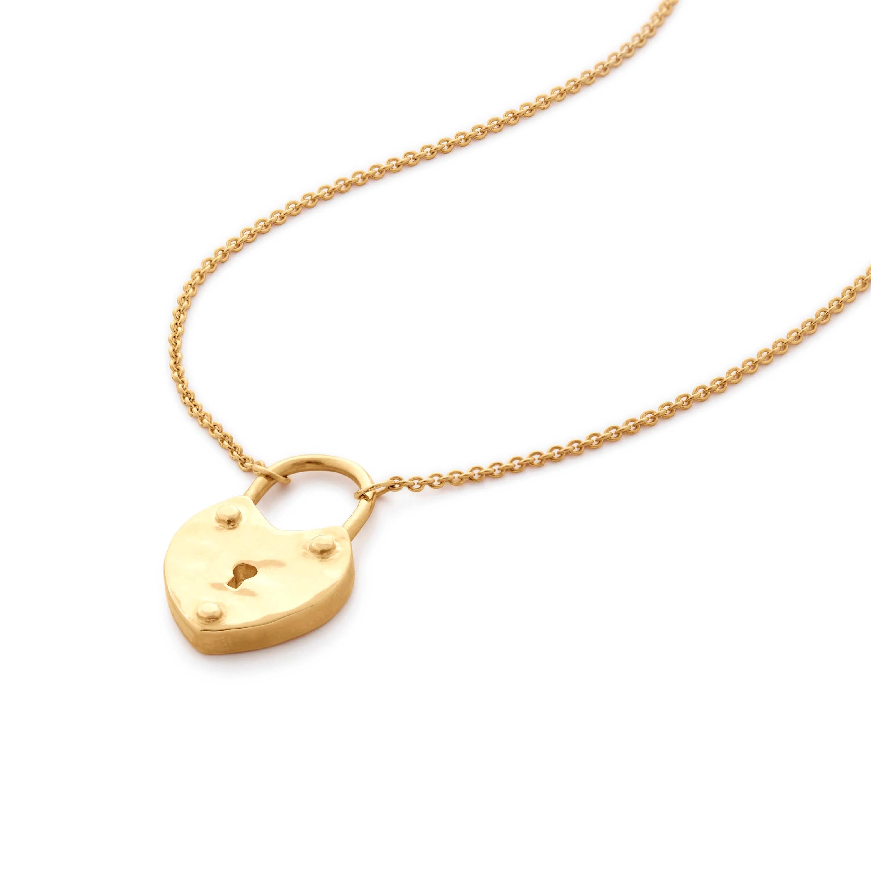 Milskye Clean Style Fashion Jewelry for Women 2024 14K Gold 925 Silver Heart Padlock Fine Chain Necklaces