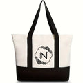 Large Capacity LOGO Blank Canvas Bag Spot Wholesale Cotton Letter Tote Bag Advertising a Single Shoulder Shopping Bag