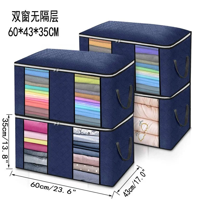 Hot Sale Foldable Closet Storage Bags 6 Grids Basket Box Wardrobe Organizer Washable Fabric Clothes Storage Boxes Bins