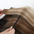 U Glamour Hair Russian Thin Invisible Double Drawn Virgin Genius Weft Hair Extensions Human Hair Genius Weft