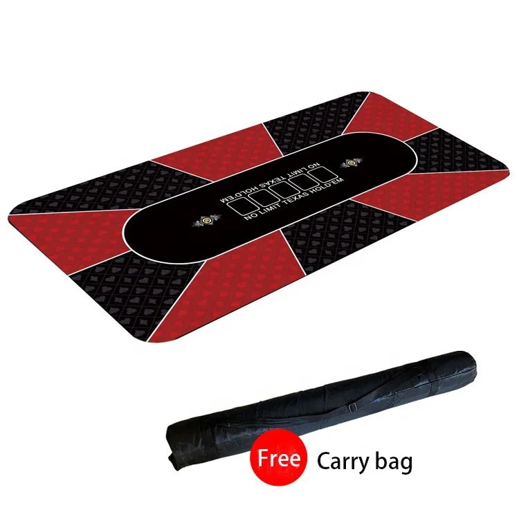 Hot Selling Large Size 240*120*0.2cm Tabletop Texas Poker Game Rubber Mat for Casino