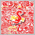50PCS Factory-sold Personalized Decorative Happy New Year Dragon Stickers for Gift Boxes & Greeting Cards