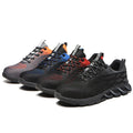 Diansen 9017 Men and Women Flying Woven Breathable Blade Bottom Anti-smashing Anti-stab Safety Shoes Work Shoes