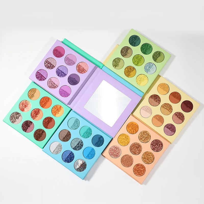 OCHAIN Private Label Eyeshadow Palette Vegan High Pigmented Glitter Eyeshadow Make Your Own Eyeshadow Palette Custom
