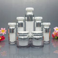 Wholesale 30g 50g 15ml 30ml 50ml 100ml in Stock Silver Empty Plastic Skincare Empty Lotion Cream Jar Bottles