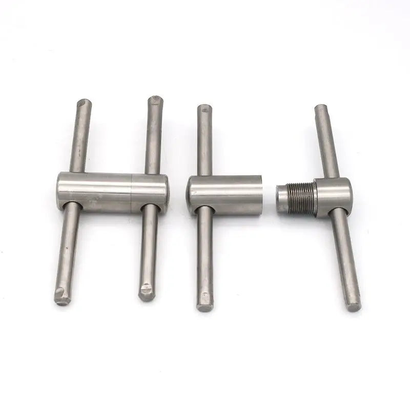 Silver Billiard Cue Tip Press Shape Tool Flat/Arc-Shaped for Random Choice