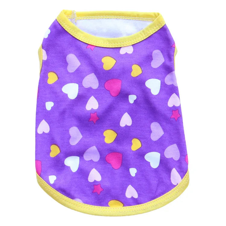 Wholesale Hot Selling Cute Puppy Vest Teddy cat Pet Clothes cat Dog Clothes Summer