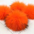 Factory Wholesale 12 cm Natural Color Real Raccoon Fur Pompoms Ball DIY Decorative Bean Hat Scarf
