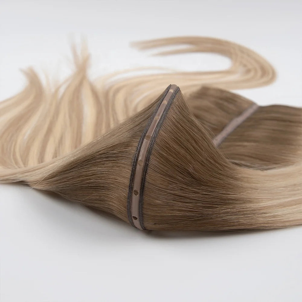 Double Drawn Butterfly Weft Hole in the Middle Genius Butterfly Weft Human Hair Extensions Xo Hole Weft
