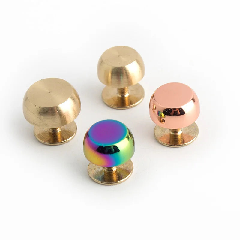 11 13mm Solid Copper Metal Handbag Screw Bottom Decorative Studs Hardware Buckle Rivet Accessories for Leather Other Bag Parts
