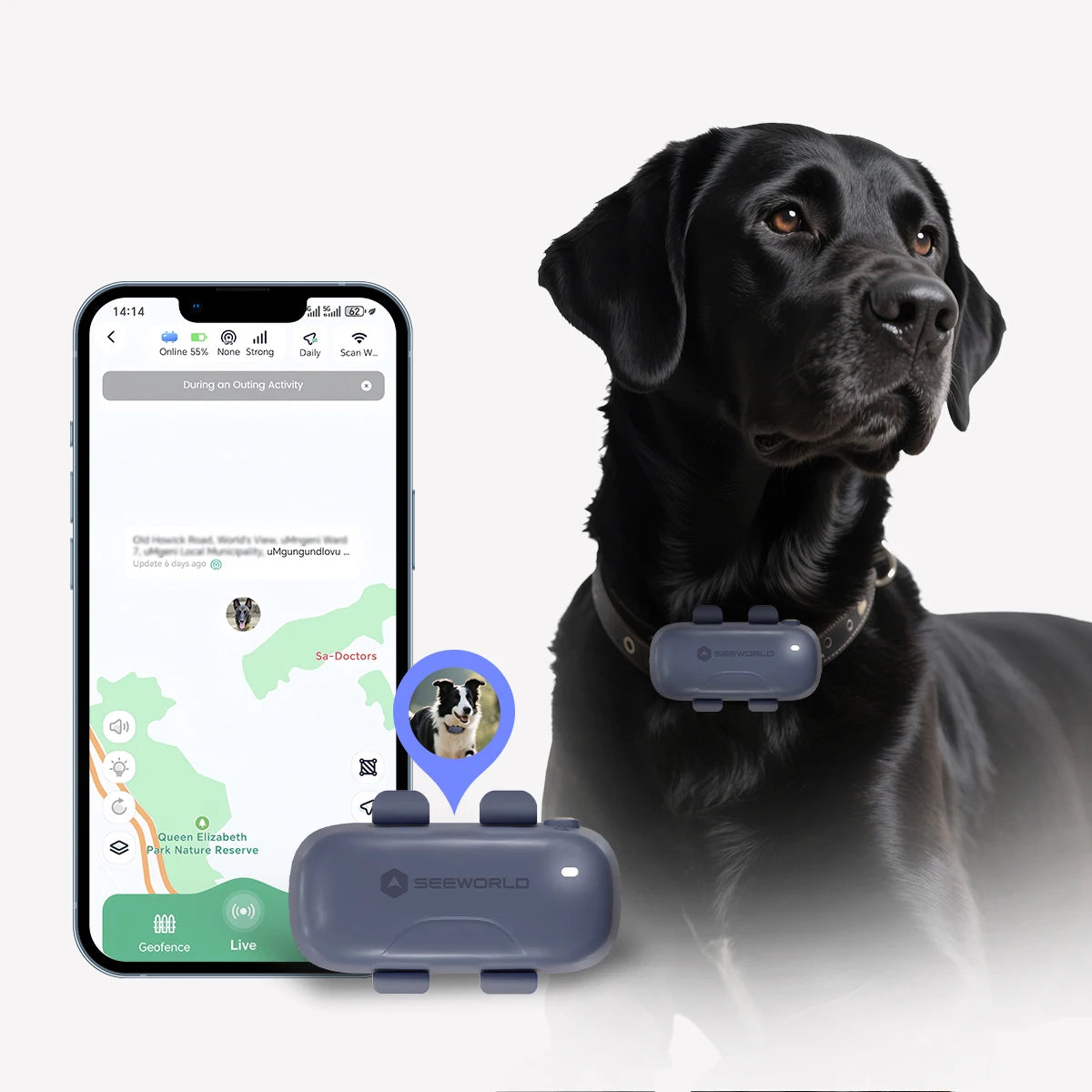 2026 Hot GPS Pet Tracker with Real-Time Tracking Health Monitor Light & Voice Search 4G Network BEIDOU GLONASS LBS Positioning