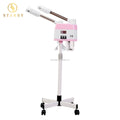 Starry 2-in-1 Rotating Nozzle Portable Hot Cold Ozone Face Steam Machine Spa Professional Facial Steamer Magnifying Light Lamp