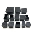 Square Anti-Slip PVC Furniture Leg Tips Black Chair Leg Caps Covers and Table Leg End Protectors