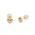 Heart Stud Earrings Style Earrings Forever Love Heart Earrings Jewelry Gift Gold Hot Popular Tiny Simple for Girls 18K Real E72