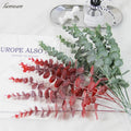 W06271 Wholesale 38cm Red Green Flower Bouquet Parts Decor Plastic Artificial Eucalyptus for DIY