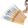 Eco Friendly Custom Logo Skincare Beauty Tool Wooden Makeup Mask Brush Applicator Clay Mask Facial Face Mask Cleaning Brush