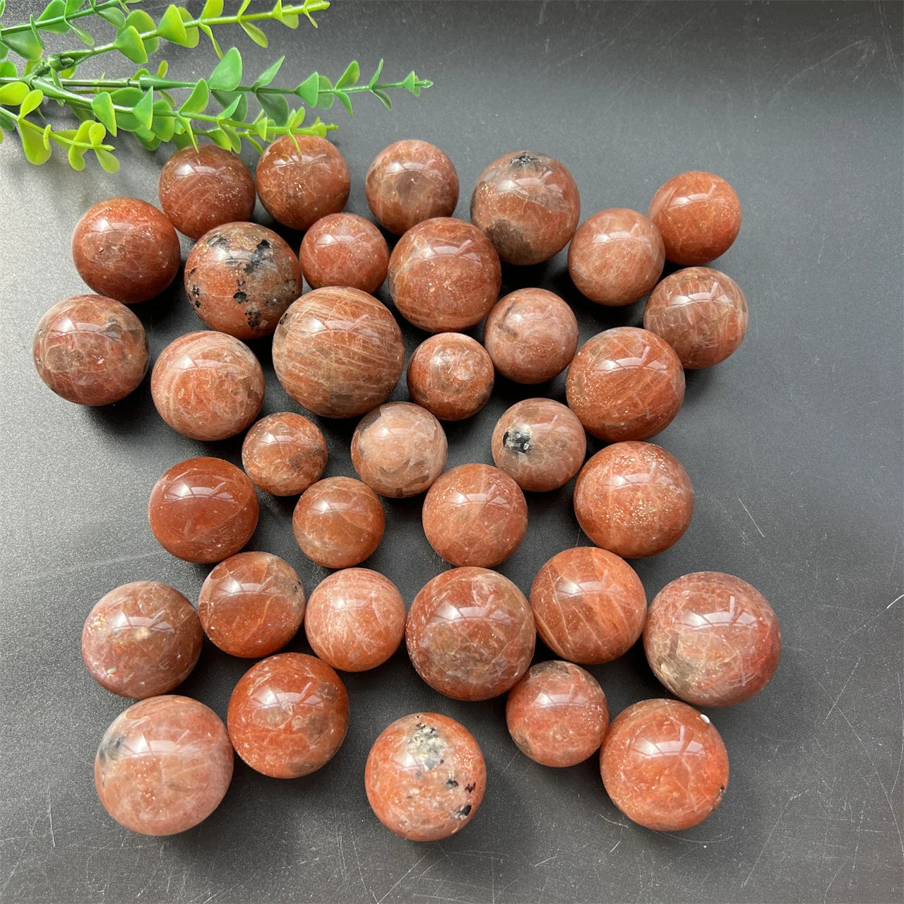 Gold Sunstone Sphere High Quality Natural  Crystal Stone Golden Sun Stone Balls Crystal Sphere for Healing