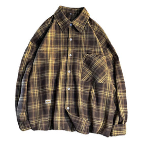 Wholesale Latest Design High Quality Check Checked Long Sleeve Fabric Shirts for Men Big Boys