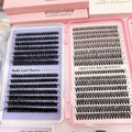 2025 New Arrival Thin Band Segment Eyelashes DIY Lash Extension Kit 8-16MM Wispy DIY Cluster Lashes Kit