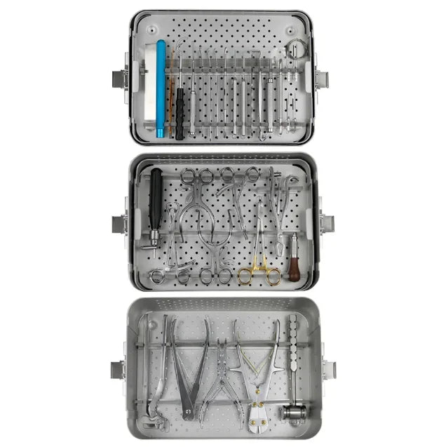 Veterinary Orthopedic Surgical Instrument Kit Wire CutterBenderElevatorAO QC HandleVeterinary Basic Instrument Set