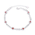 New Arrival Luxury Fine Jewelry Heart Crystal Heart Bracelet for Women Valentine's Day Gift Zircon Bracelet for Girls Gifts